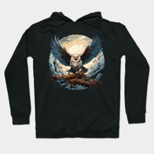 Owl In Flight Northern Owl Hoodie